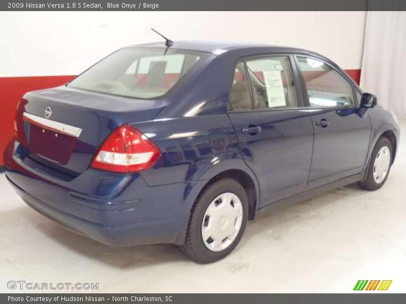 Blue Onyx / Beige 2009 Nissan Versa 1.8 S Sedan