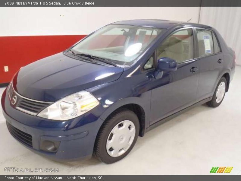 Blue Onyx / Beige 2009 Nissan Versa 1.8 S Sedan
