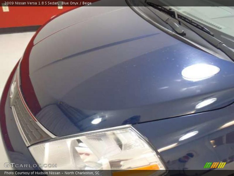 Blue Onyx / Beige 2009 Nissan Versa 1.8 S Sedan