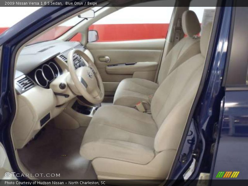 Blue Onyx / Beige 2009 Nissan Versa 1.8 S Sedan