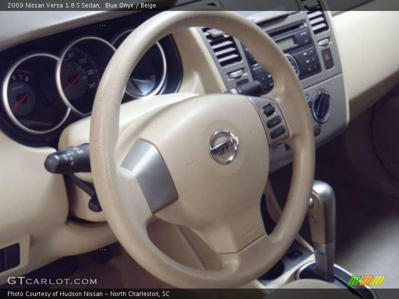 Blue Onyx / Beige 2009 Nissan Versa 1.8 S Sedan