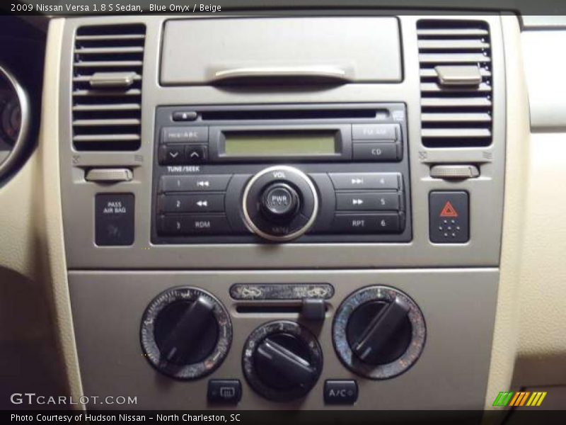 Blue Onyx / Beige 2009 Nissan Versa 1.8 S Sedan
