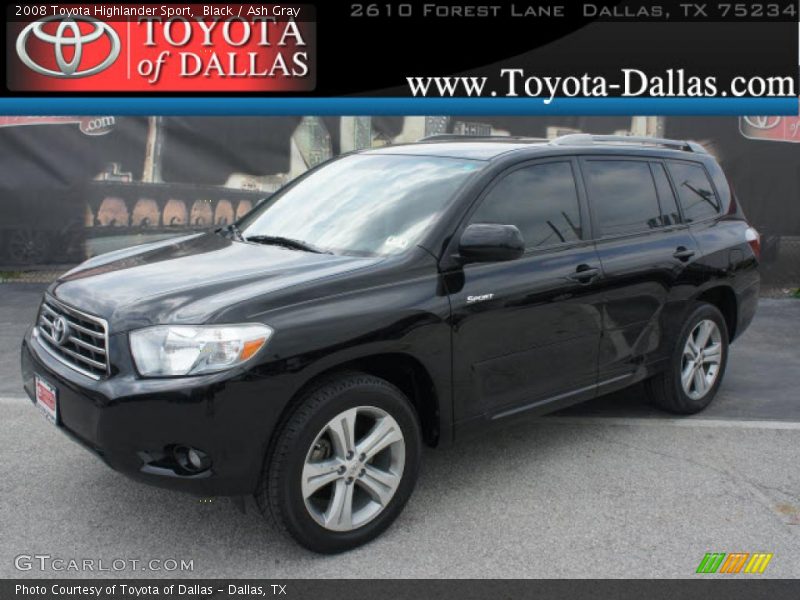 Black / Ash Gray 2008 Toyota Highlander Sport