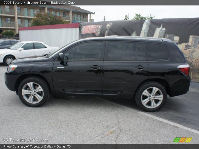 Black / Ash Gray 2008 Toyota Highlander Sport