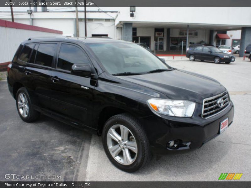 Black / Ash Gray 2008 Toyota Highlander Sport