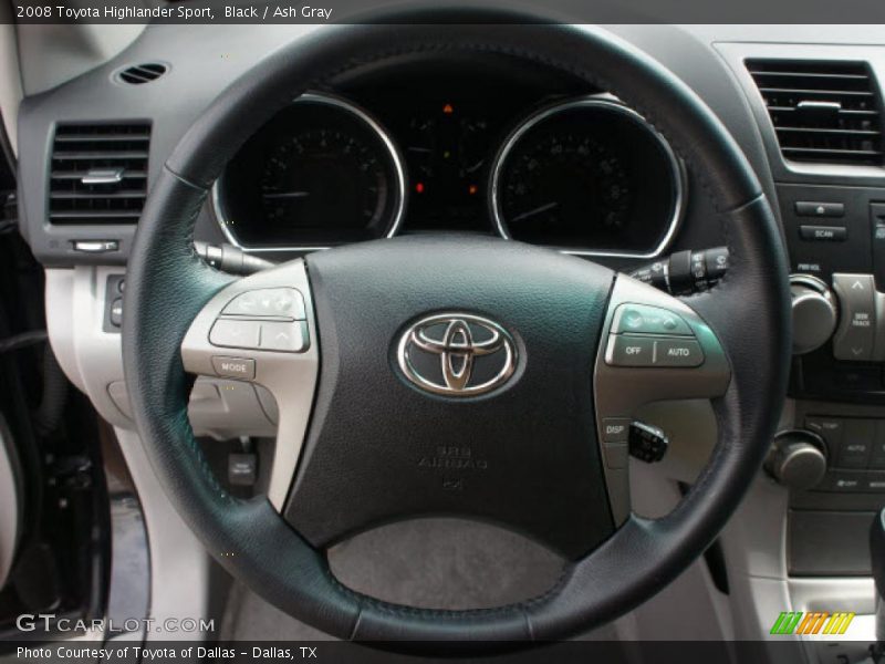 Black / Ash Gray 2008 Toyota Highlander Sport