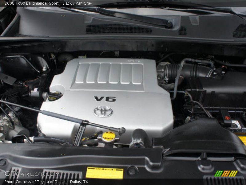 Black / Ash Gray 2008 Toyota Highlander Sport