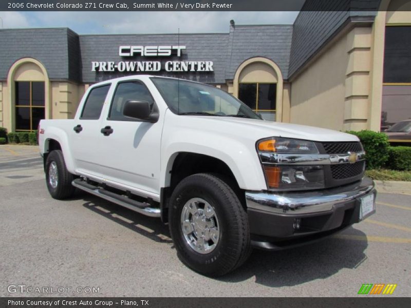 Summit White / Very Dark Pewter 2006 Chevrolet Colorado Z71 Crew Cab