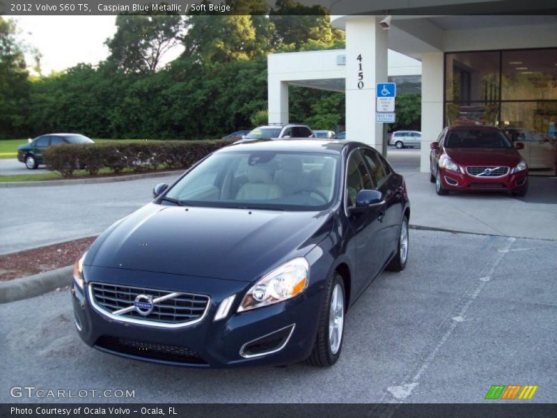 Caspian Blue Metallic / Soft Beige 2012 Volvo S60 T5