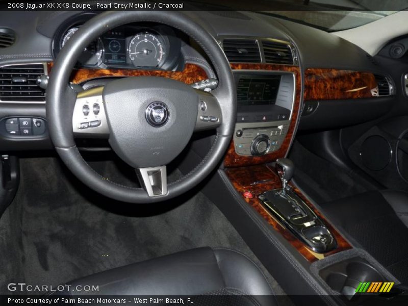 Pearl Grey Metallic / Charcoal 2008 Jaguar XK XK8 Coupe