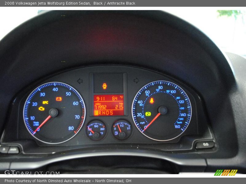 Black / Anthracite Black 2008 Volkswagen Jetta Wolfsburg Edition Sedan