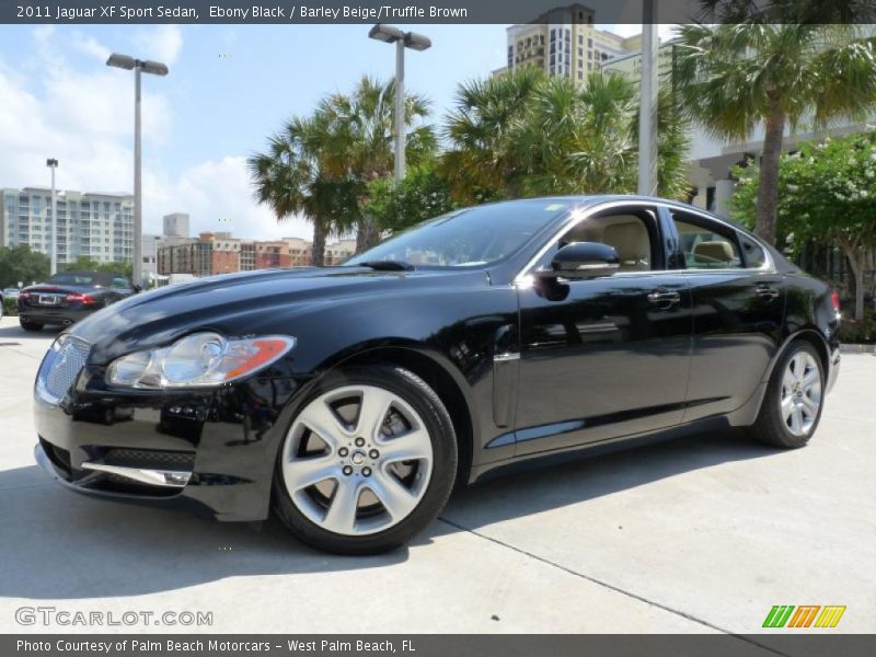 Ebony Black / Barley Beige/Truffle Brown 2011 Jaguar XF Sport Sedan