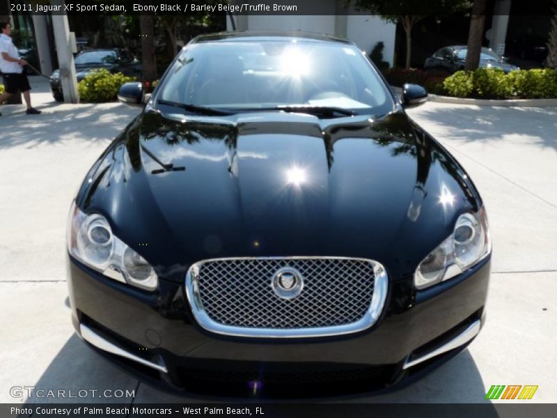 Ebony Black / Barley Beige/Truffle Brown 2011 Jaguar XF Sport Sedan