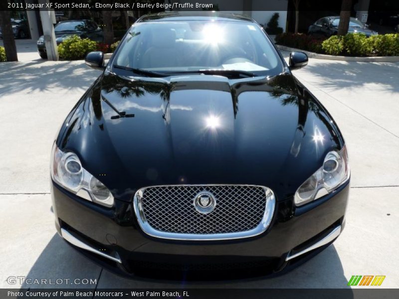 Ebony Black / Barley Beige/Truffle Brown 2011 Jaguar XF Sport Sedan