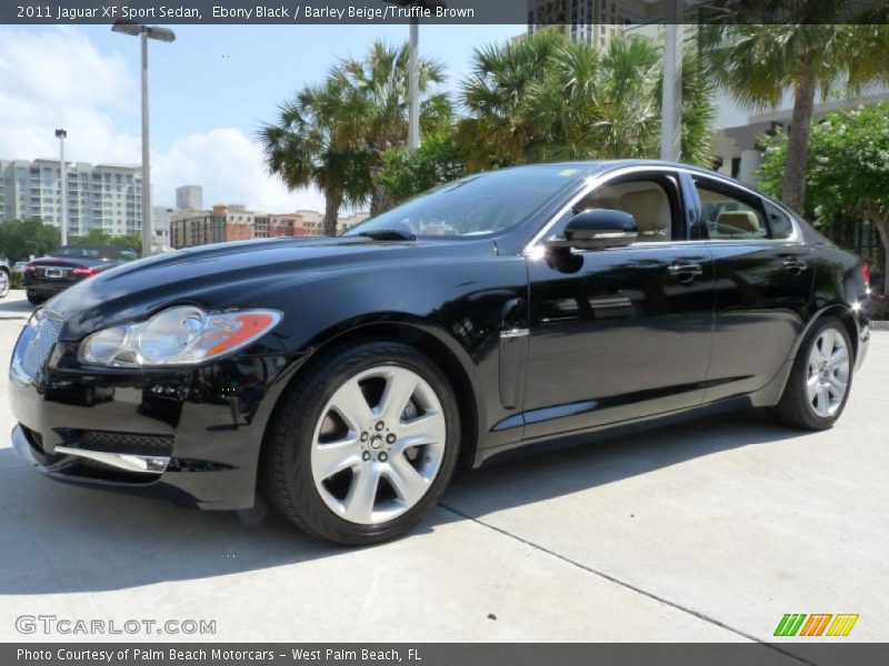 Ebony Black / Barley Beige/Truffle Brown 2011 Jaguar XF Sport Sedan