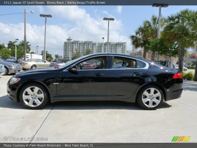 Ebony Black / Barley Beige/Truffle Brown 2011 Jaguar XF Sport Sedan