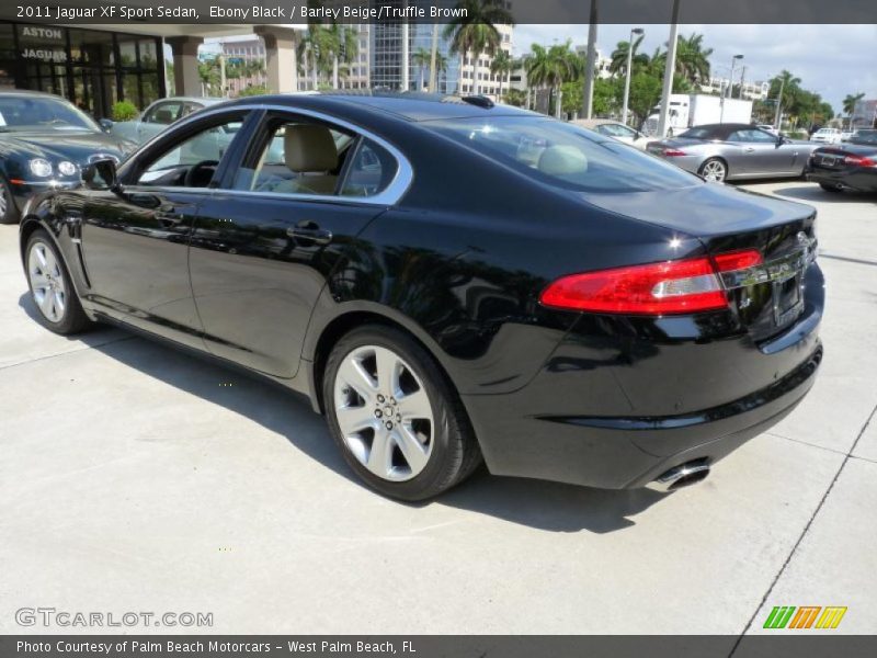 Ebony Black / Barley Beige/Truffle Brown 2011 Jaguar XF Sport Sedan