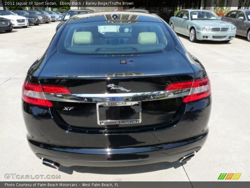 Ebony Black / Barley Beige/Truffle Brown 2011 Jaguar XF Sport Sedan
