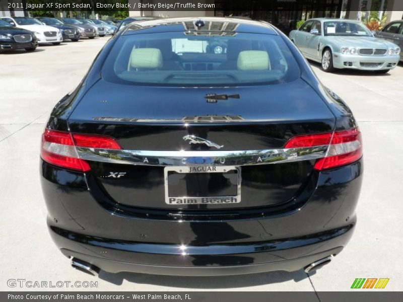Ebony Black / Barley Beige/Truffle Brown 2011 Jaguar XF Sport Sedan