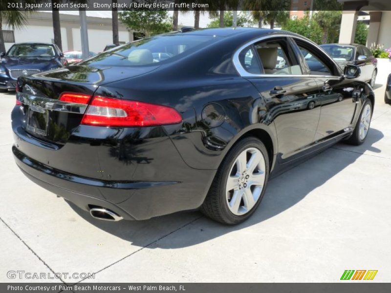 Ebony Black / Barley Beige/Truffle Brown 2011 Jaguar XF Sport Sedan