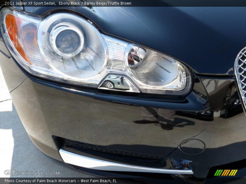 Ebony Black / Barley Beige/Truffle Brown 2011 Jaguar XF Sport Sedan