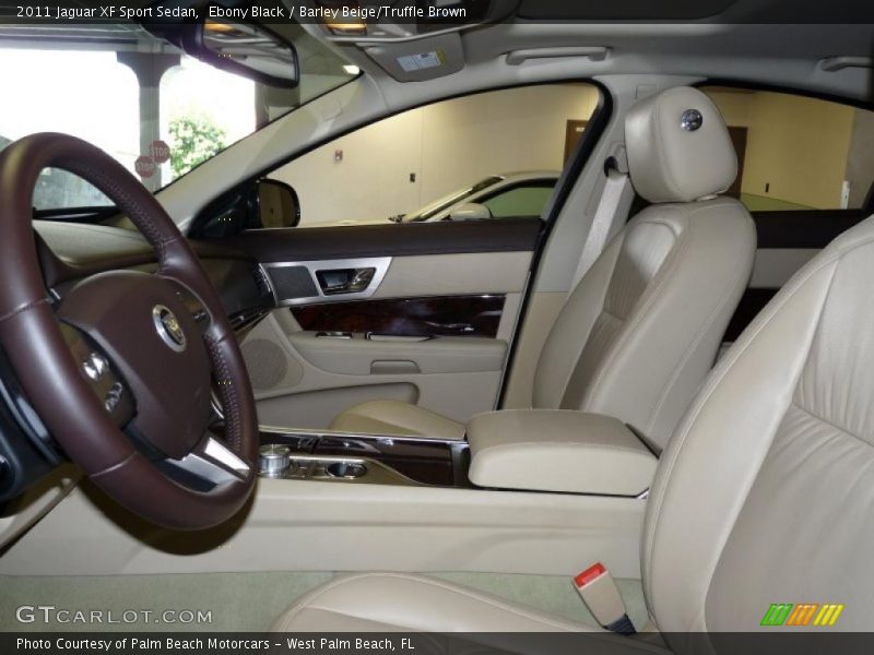 Ebony Black / Barley Beige/Truffle Brown 2011 Jaguar XF Sport Sedan