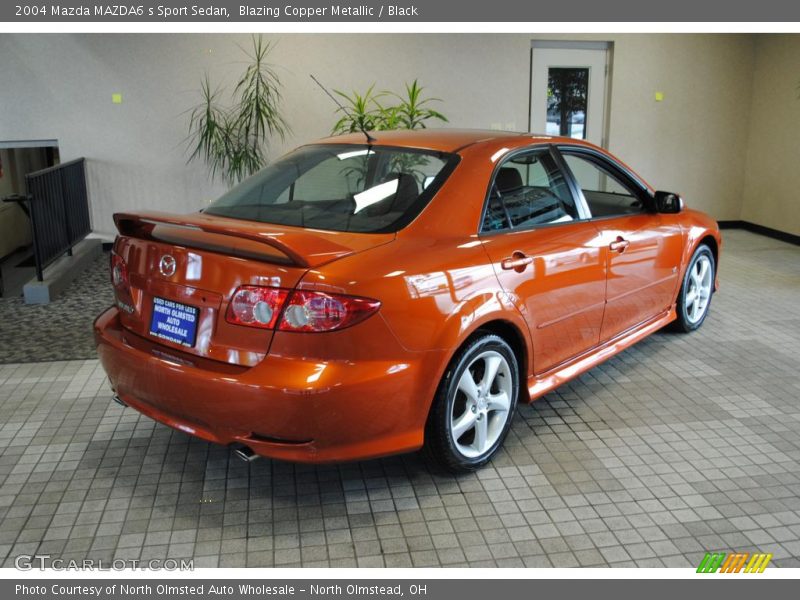 Blazing Copper Metallic / Black 2004 Mazda MAZDA6 s Sport Sedan