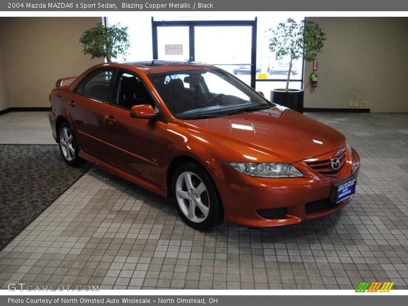 Blazing Copper Metallic / Black 2004 Mazda MAZDA6 s Sport Sedan