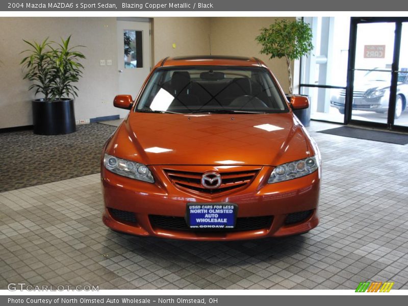 Blazing Copper Metallic / Black 2004 Mazda MAZDA6 s Sport Sedan