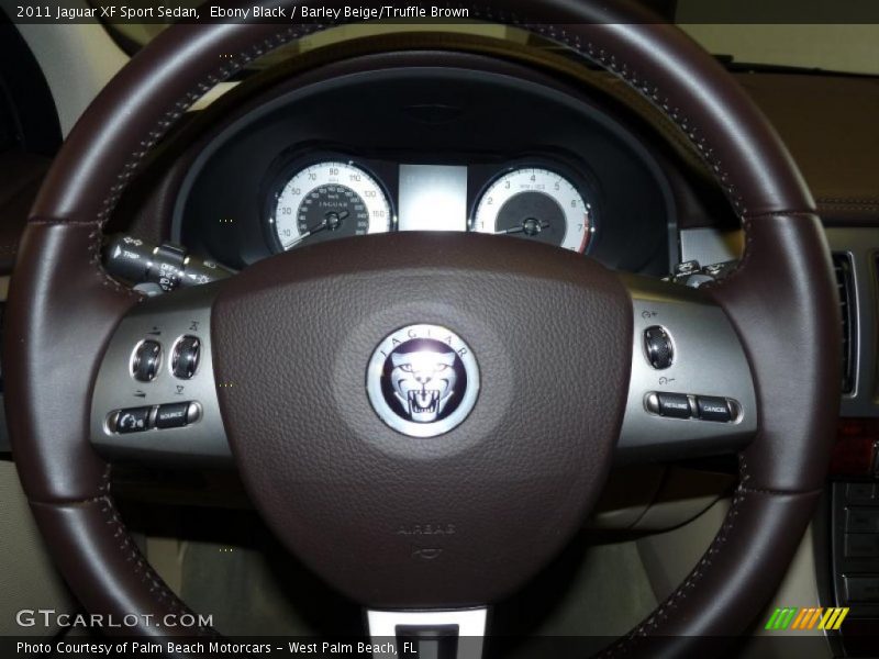 Ebony Black / Barley Beige/Truffle Brown 2011 Jaguar XF Sport Sedan