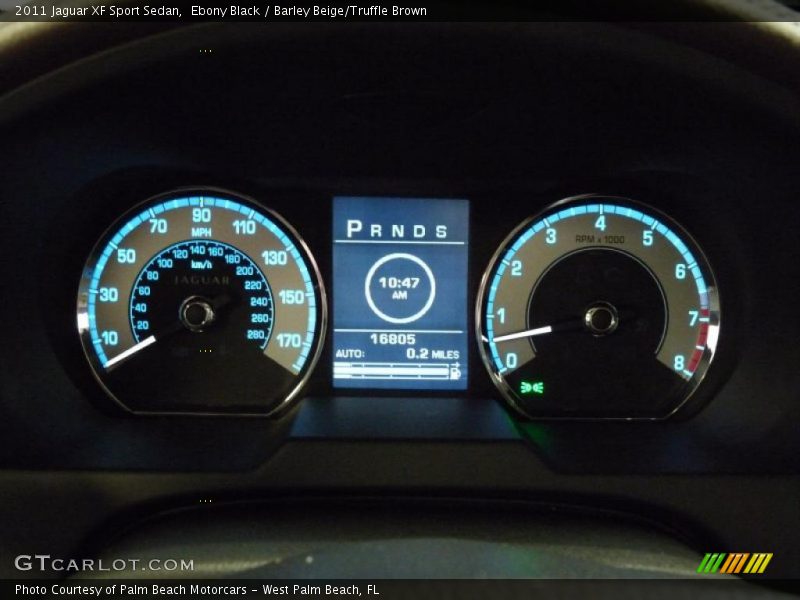 Ebony Black / Barley Beige/Truffle Brown 2011 Jaguar XF Sport Sedan