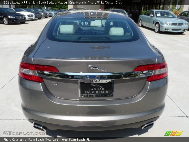 Vapour Grey Metallic / Ivory White/Oyster Grey 2011 Jaguar XF Premium Sport Sedan