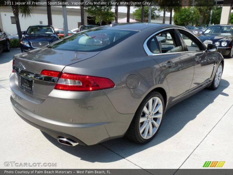 Vapour Grey Metallic / Ivory White/Oyster Grey 2011 Jaguar XF Premium Sport Sedan