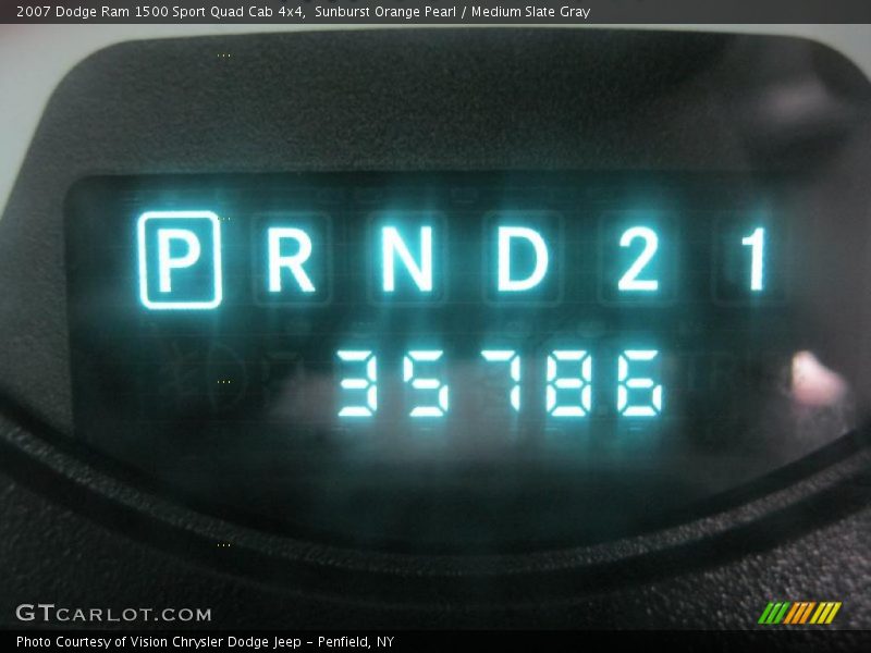Sunburst Orange Pearl / Medium Slate Gray 2007 Dodge Ram 1500 Sport Quad Cab 4x4