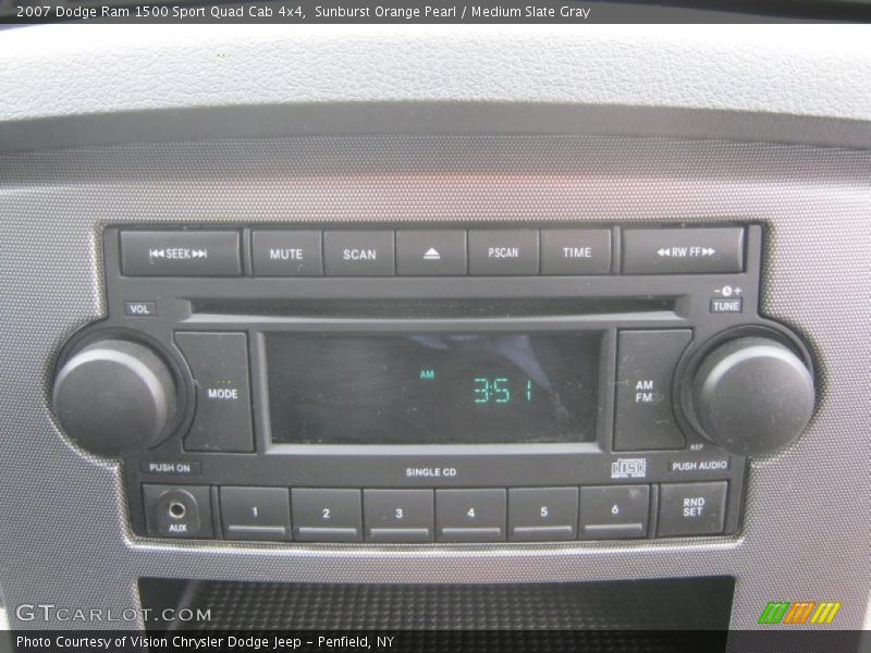 Sunburst Orange Pearl / Medium Slate Gray 2007 Dodge Ram 1500 Sport Quad Cab 4x4