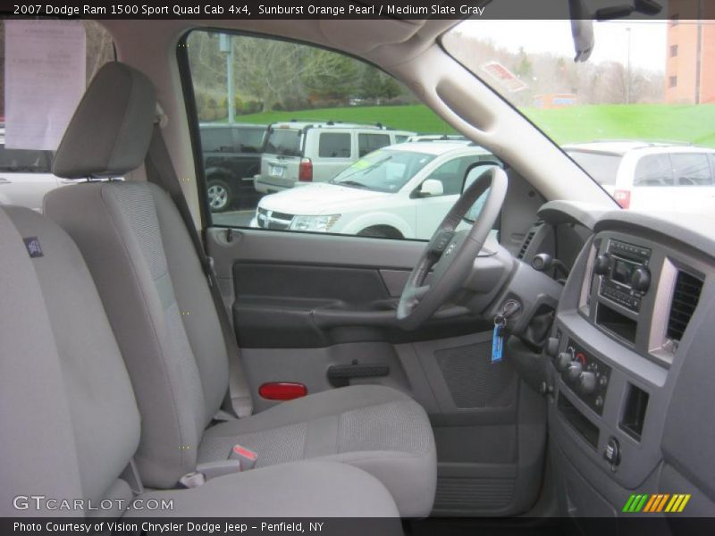 Sunburst Orange Pearl / Medium Slate Gray 2007 Dodge Ram 1500 Sport Quad Cab 4x4