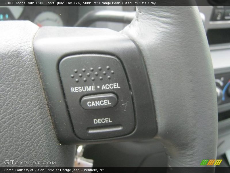 Sunburst Orange Pearl / Medium Slate Gray 2007 Dodge Ram 1500 Sport Quad Cab 4x4