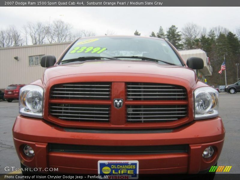 Sunburst Orange Pearl / Medium Slate Gray 2007 Dodge Ram 1500 Sport Quad Cab 4x4
