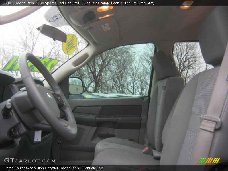 Sunburst Orange Pearl / Medium Slate Gray 2007 Dodge Ram 1500 Sport Quad Cab 4x4