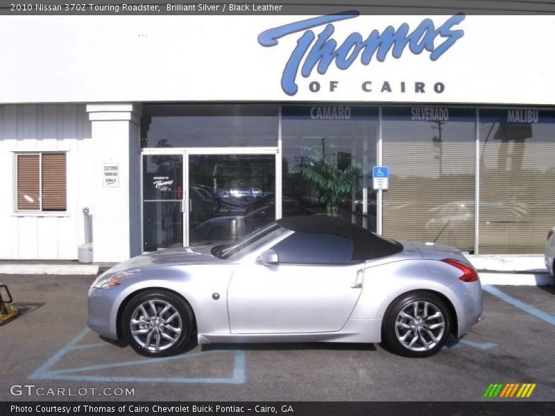 Brilliant Silver / Black Leather 2010 Nissan 370Z Touring Roadster