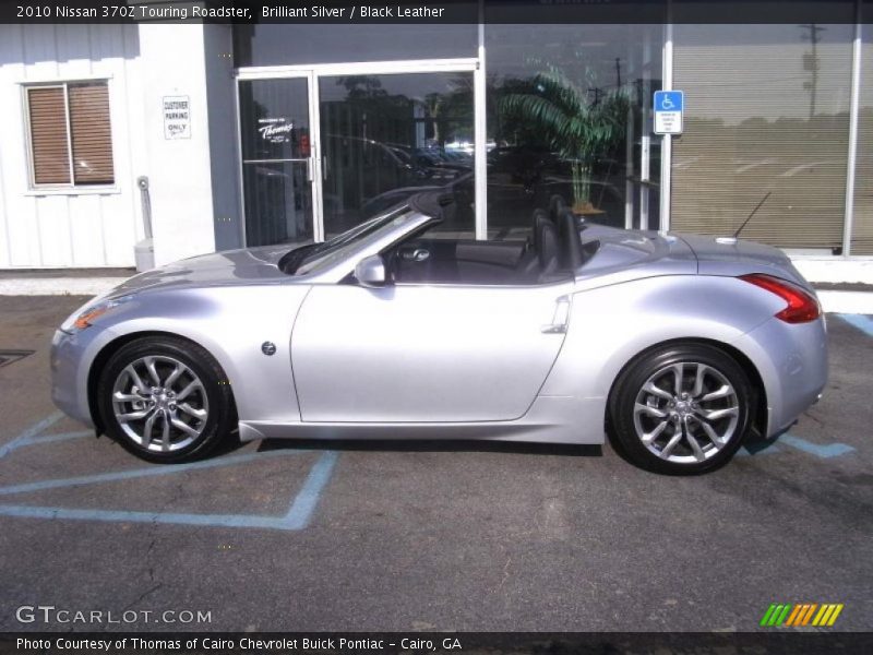 Brilliant Silver / Black Leather 2010 Nissan 370Z Touring Roadster