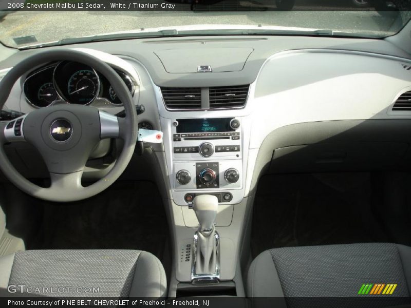 White / Titanium Gray 2008 Chevrolet Malibu LS Sedan