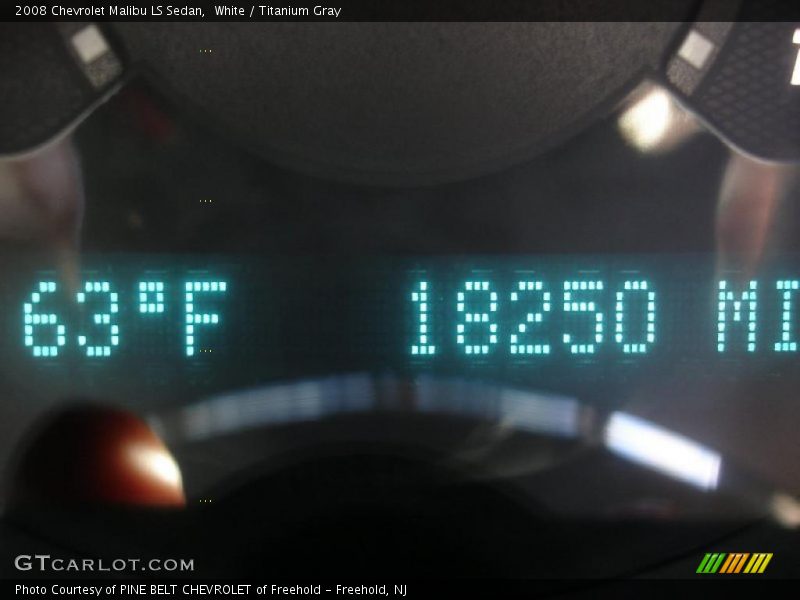 White / Titanium Gray 2008 Chevrolet Malibu LS Sedan