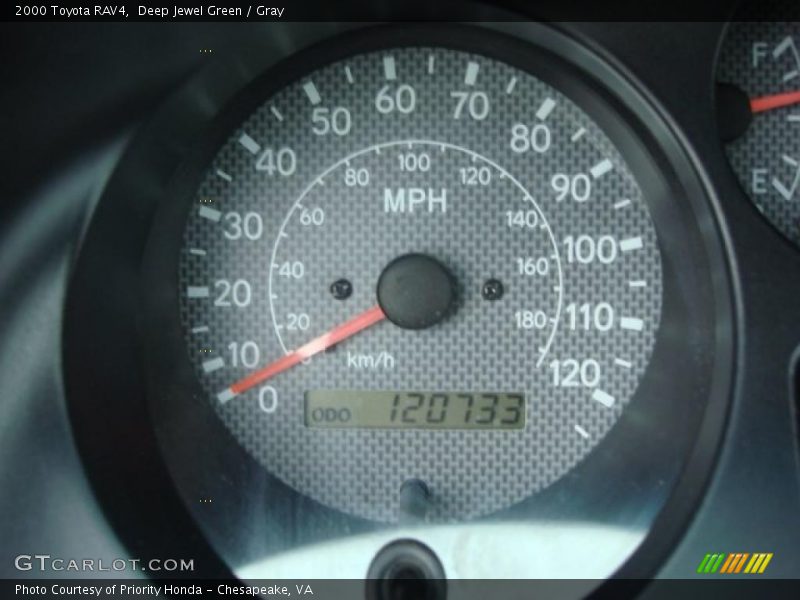 Deep Jewel Green / Gray 2000 Toyota RAV4
