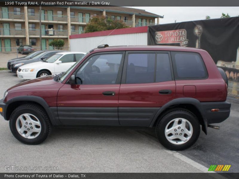 Prussian Red Pearl Metallic / Dark Gray 1998 Toyota RAV4