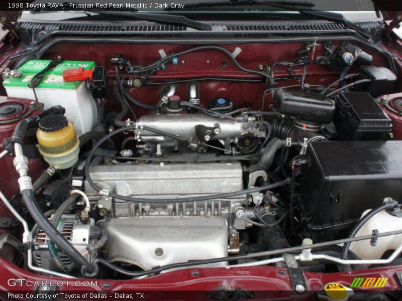 Prussian Red Pearl Metallic / Dark Gray 1998 Toyota RAV4
