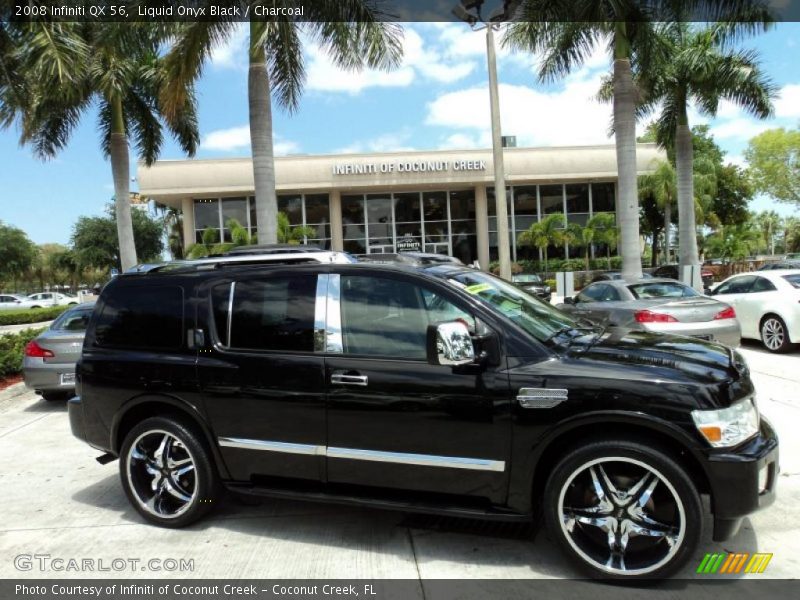 Liquid Onyx Black / Charcoal 2008 Infiniti QX 56