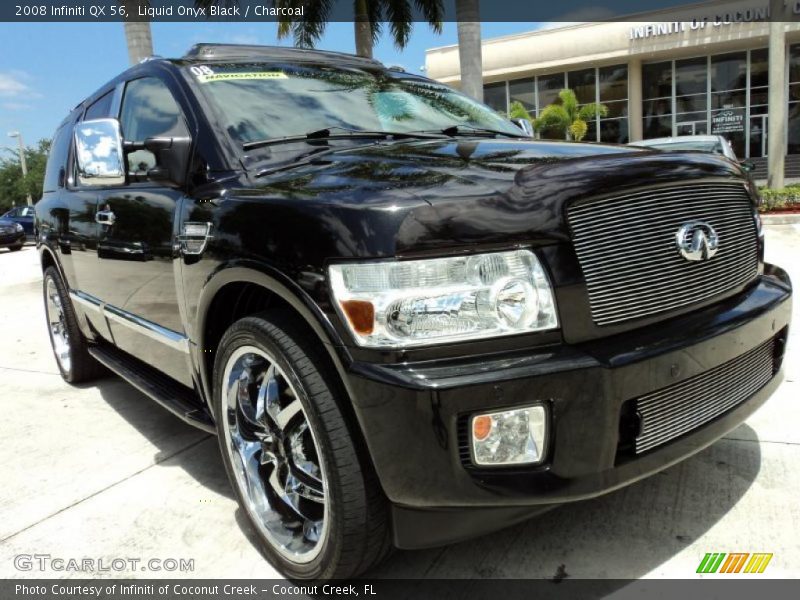Liquid Onyx Black / Charcoal 2008 Infiniti QX 56
