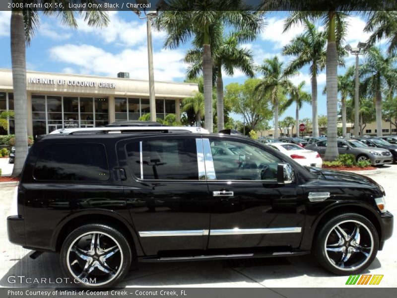 Liquid Onyx Black / Charcoal 2008 Infiniti QX 56