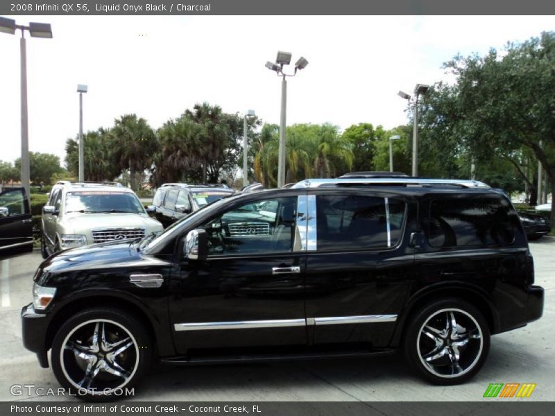 Liquid Onyx Black / Charcoal 2008 Infiniti QX 56